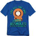 Royal Blue - Front - South Park Unisex Adult You Assholes Never Remember! T-Shirt