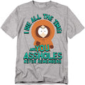Athletic Heather - Front - South Park Unisex Adult You Assholes Never Remember! T-Shirt