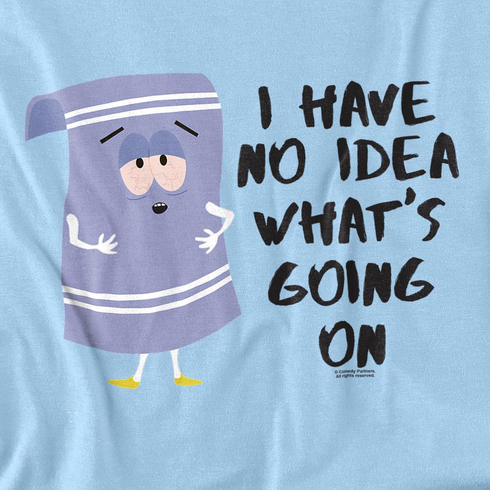 Light Blue - Back - South Park Unisex Adult No Idea T-Shirt