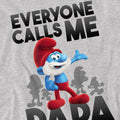 Athletic Heather - Side - The Smurfs Unisex Adult Call Me Papa Smurf T-Shirt