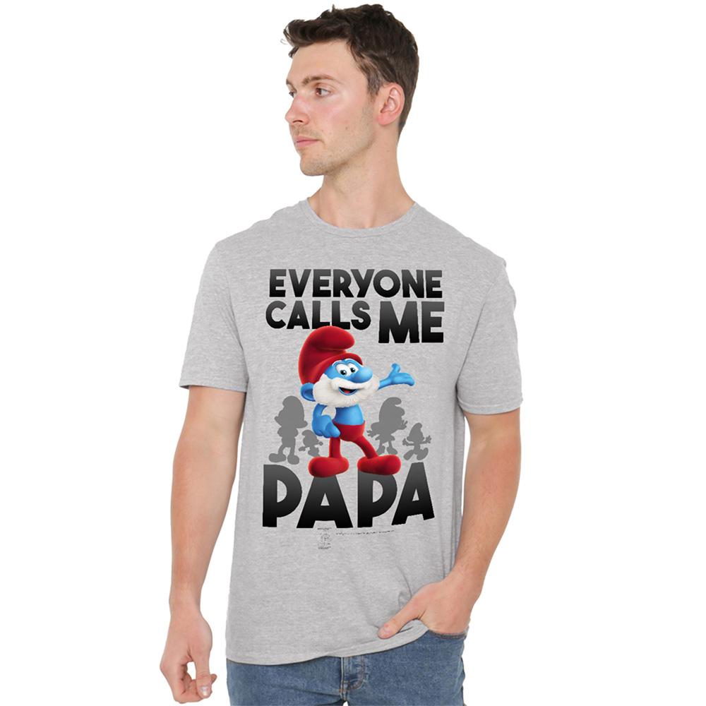 Athletic Heather - Lifestyle - The Smurfs Unisex Adult Call Me Papa Smurf T-Shirt