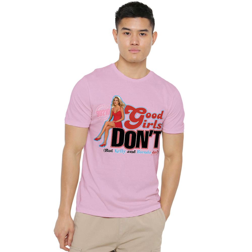 Pink - Back - 90210 Unisex Adult Good Girls Don´t T-Shirt