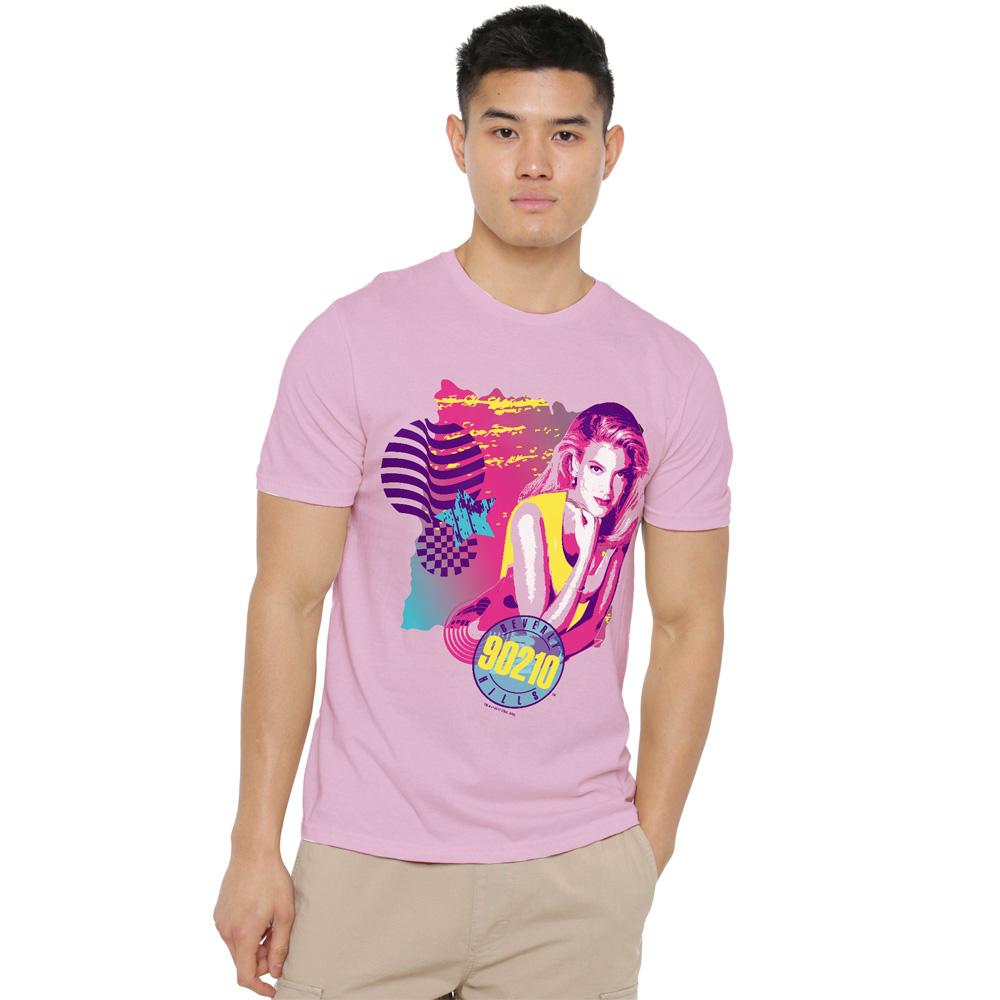 Pink - Back - 90210 Unisex Adult Donna T-Shirt