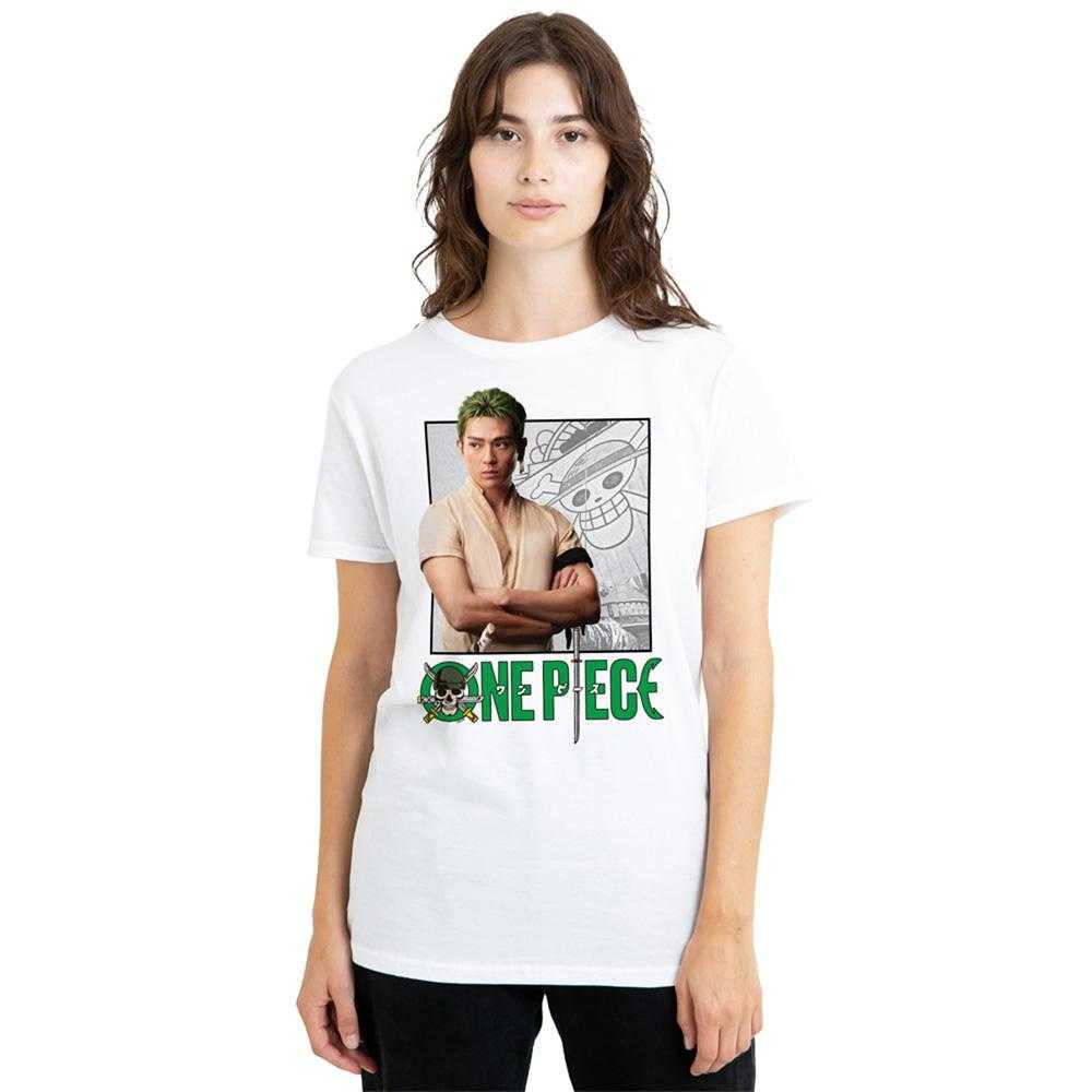 White - Lifestyle - One Piece Womens-Ladies Roronoa Zoro T-Shirt