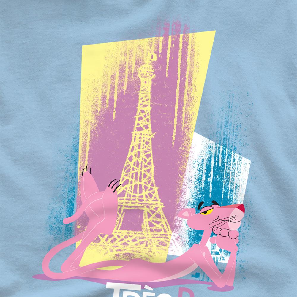 Light Blue - Side - Pink Panther Unisex Adult Tres Pink T-Shirt