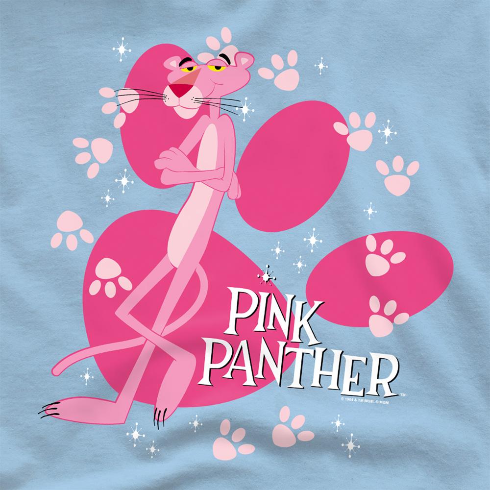Light Blue - Side - Pink Panther Unisex Adult Walk All Over T-Shirt