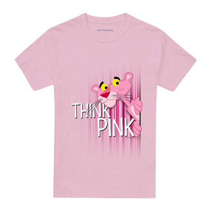 Pink - Front - Pink Panther Unisex Adult Think Pink T-Shirt