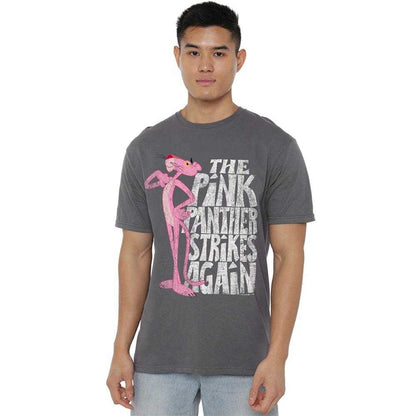 Charcoal - Lifestyle - Pink Panther Unisex Adult Strikes Again T-Shirt