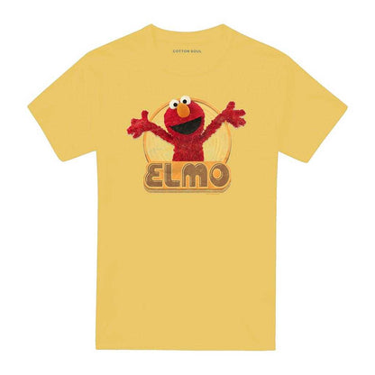 Banana Yellow - Front - Sesame Street Unisex Adult Iron On Elmo T-Shirt
