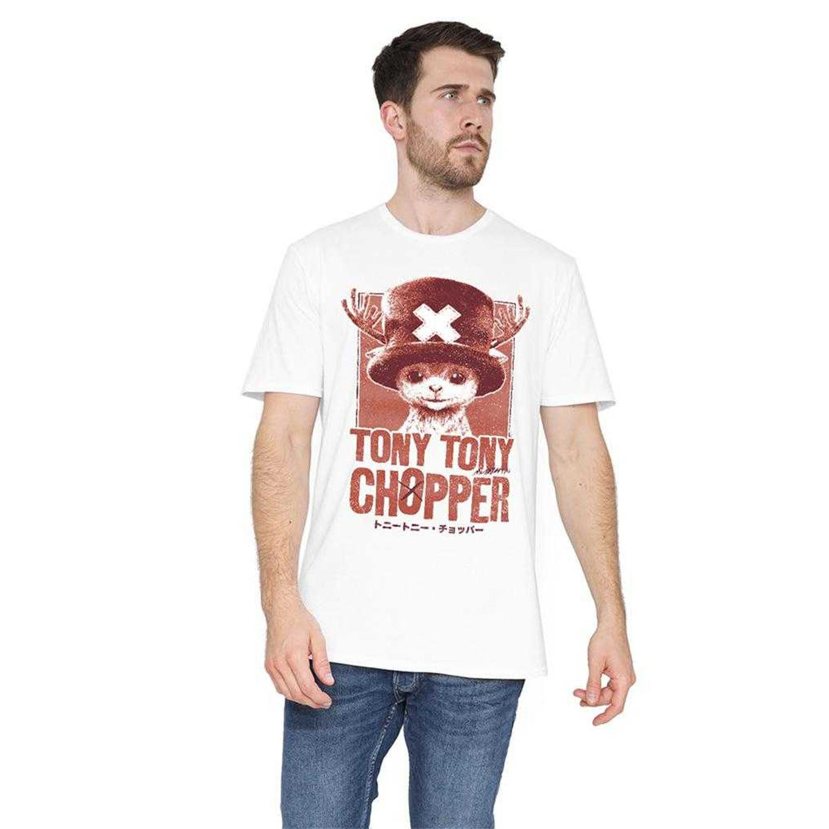White - Side - One Piece Unisex Adult Tony Tony Chopper Tonal T-Shirt