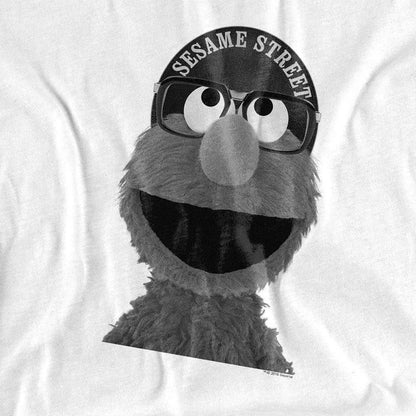 White - Pack Shot - Sesame Street Unisex Adult Lee Elmo T-Shirt
