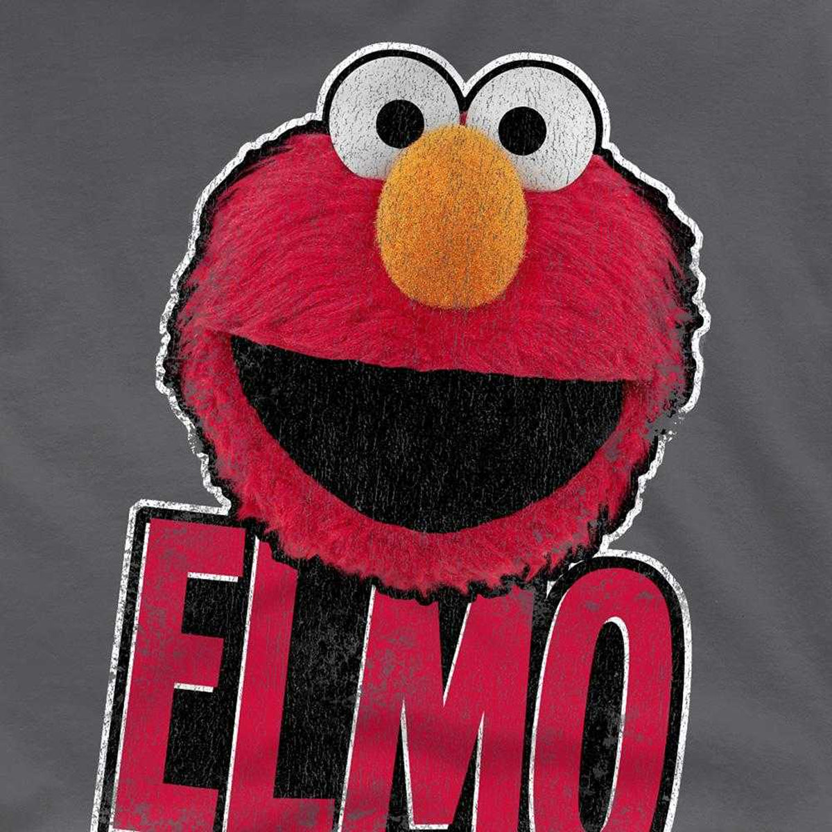 Charcoal - Pack Shot - Sesame Street Unisex Adult Elmo Smile T-Shirt