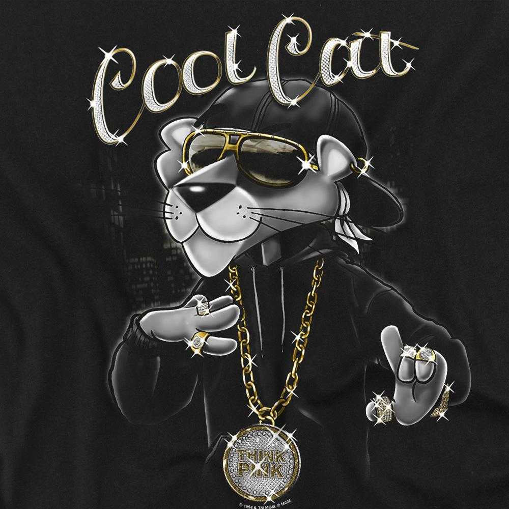 Black - Pack Shot - Pink Panther Unisex Adult Cool Cat T-Shirt