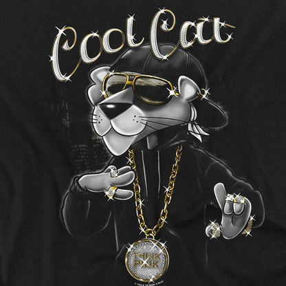 Black - Pack Shot - Pink Panther Unisex Adult Cool Cat T-Shirt