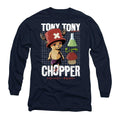 Navy - Front - One Piece Live Action Unisex Adult Tony Tony Chopper Schematic T-Shirt