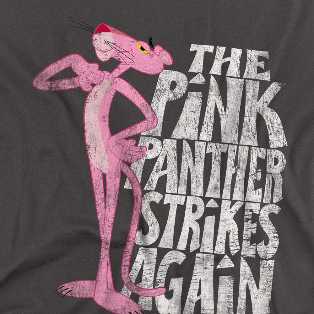 Charcoal - Side - Pink Panther Unisex Adult Strikes Again Long-Sleeved T-Shirt