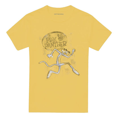 Banana Yellow - Front - Pink Panther Unisex Adult Catch Me T-Shirt