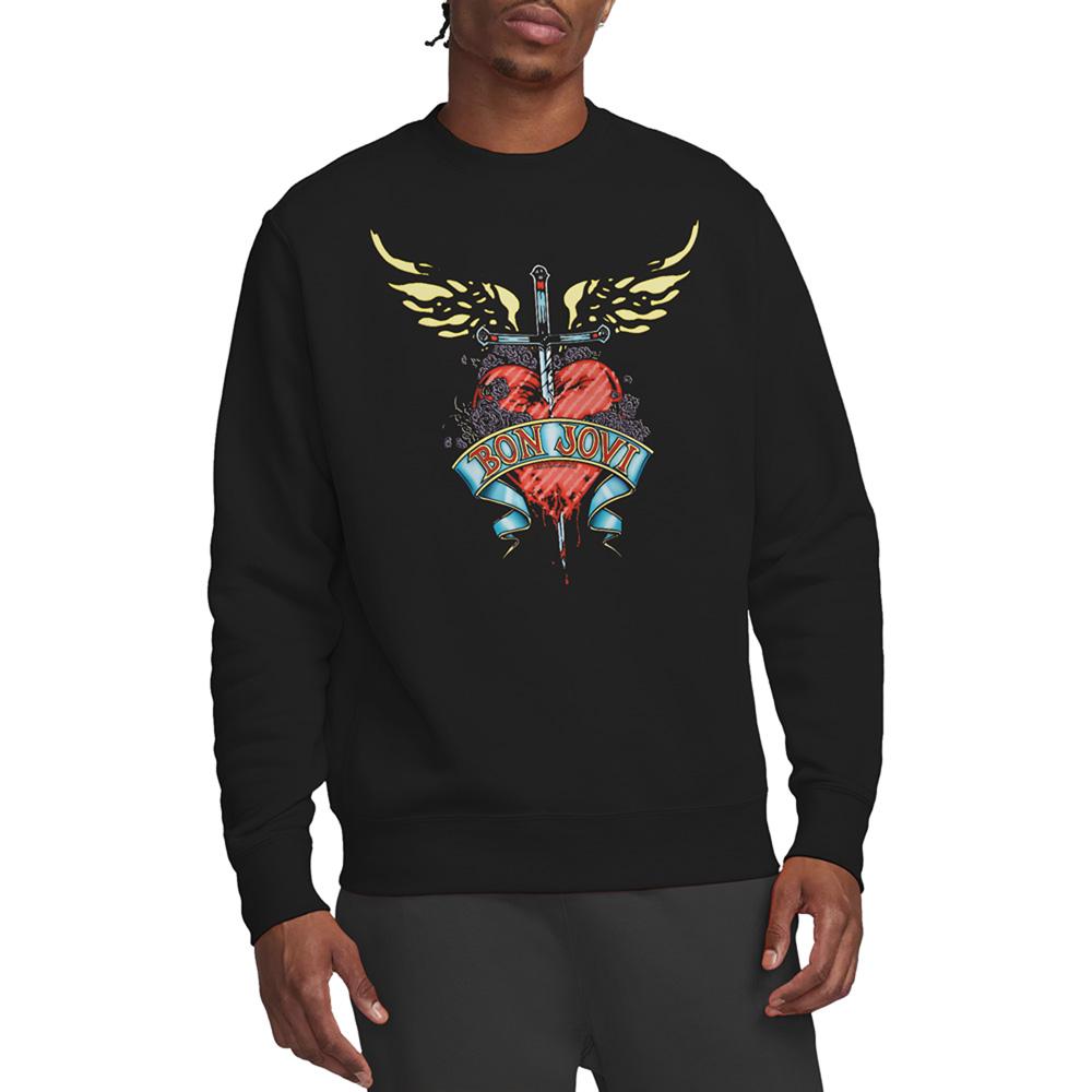 Black - Lifestyle - Bon Jovi Unisex Adult Daggered Sweatshirt