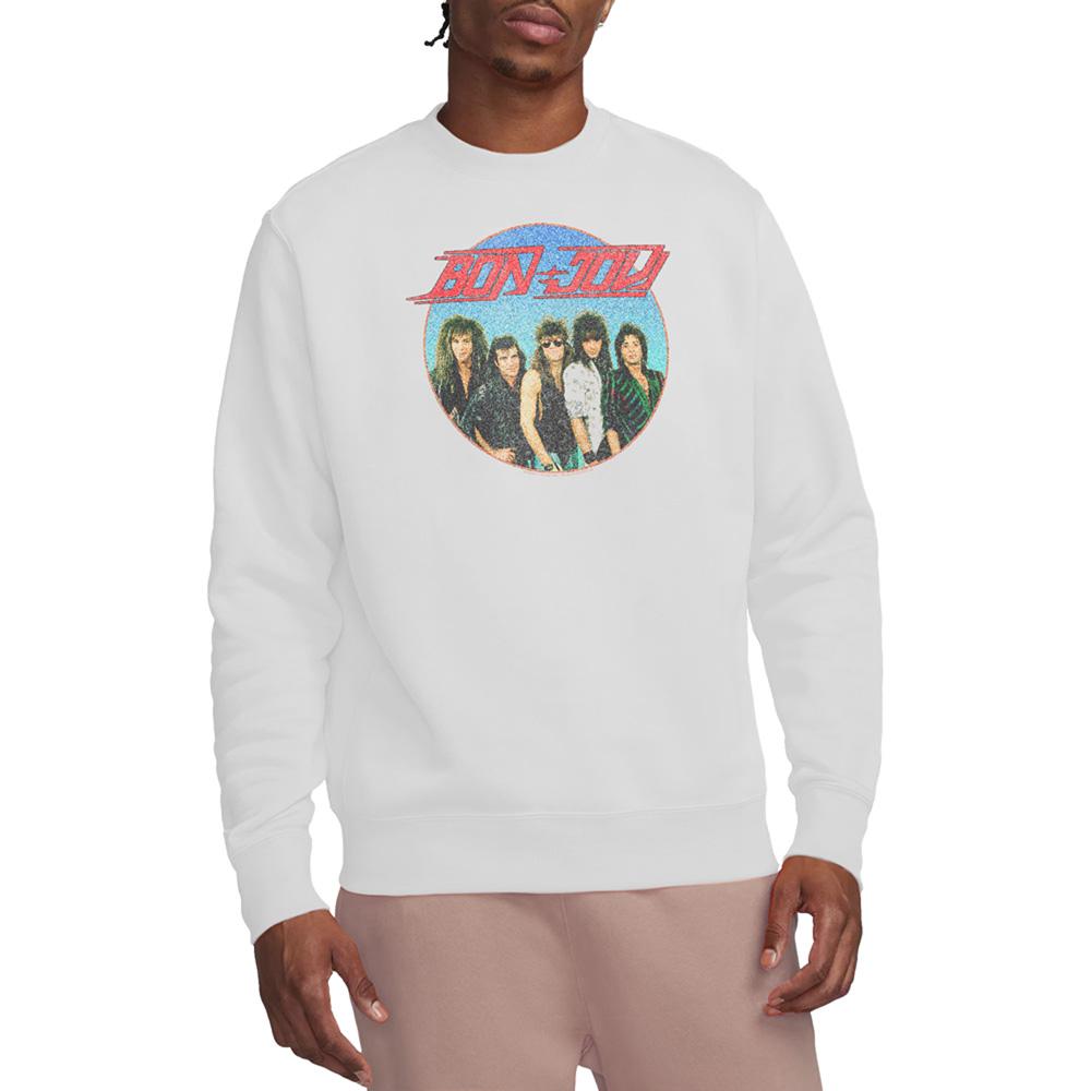 White - Lifestyle - Bon Jovi Unisex Adult Sphere Sweatshirt