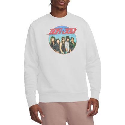 White - Lifestyle - Bon Jovi Unisex Adult Sphere Sweatshirt