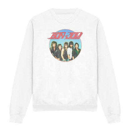 White - Front - Bon Jovi Unisex Adult Sphere Sweatshirt
