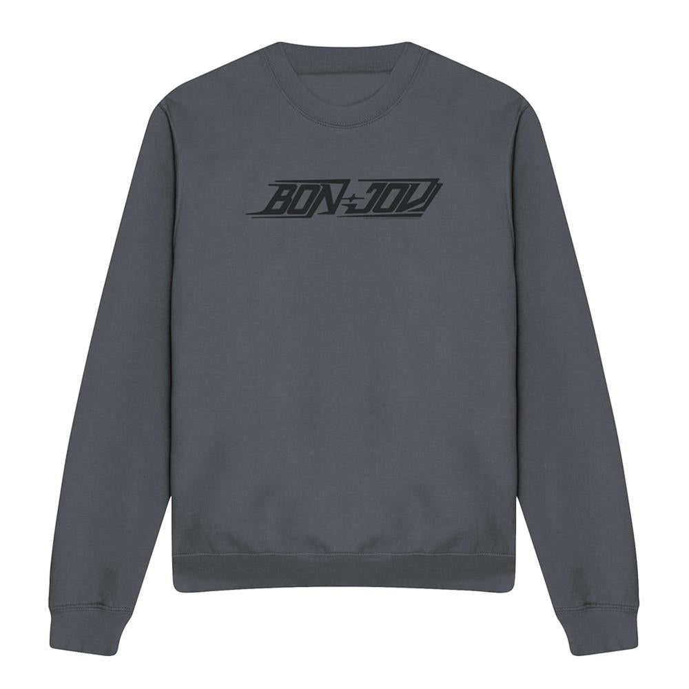 Charcoal - Front - Bon Jovi Unisex Adult Logo Sweatshirt