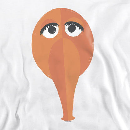 White - Side - Sesame Street Unisex Adult The Smirk Snuffy Sweatshirt