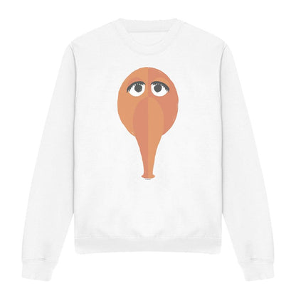 White - Front - Sesame Street Unisex Adult The Smirk Snuffy Sweatshirt