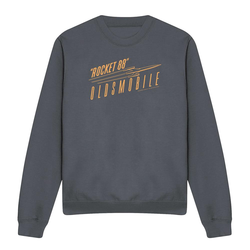 Charcoal - Front - Oldsmobile Unisex Adult Retro 88 Sweatshirt