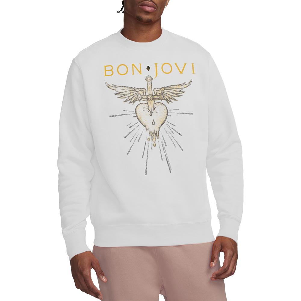 White - Lifestyle - Bon Jovi Unisex Adult Greatest Hits Sweatshirt