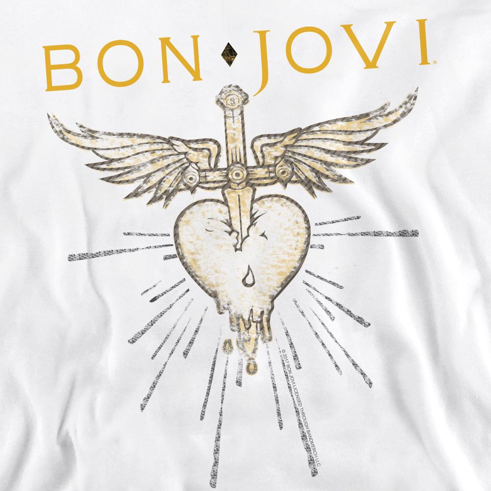 White - Side - Bon Jovi Unisex Adult Greatest Hits Sweatshirt