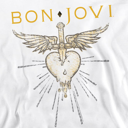 White - Side - Bon Jovi Unisex Adult Greatest Hits Sweatshirt