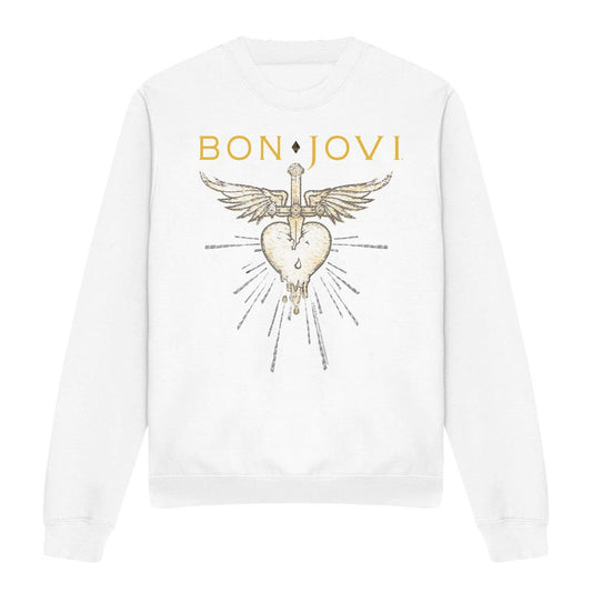 White - Front - Bon Jovi Unisex Adult Greatest Hits Sweatshirt