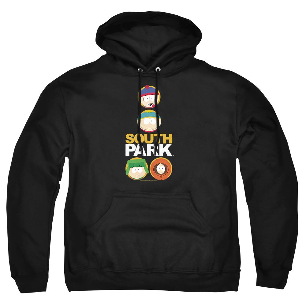 Black - Front - South Park Unisex Adult Circle Face Hoodie