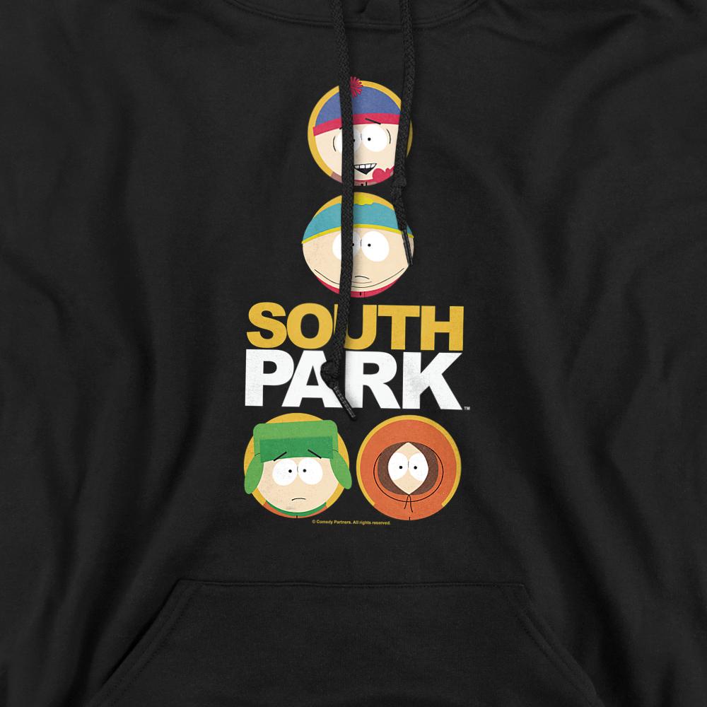 Black - Back - South Park Unisex Adult Circle Face Hoodie
