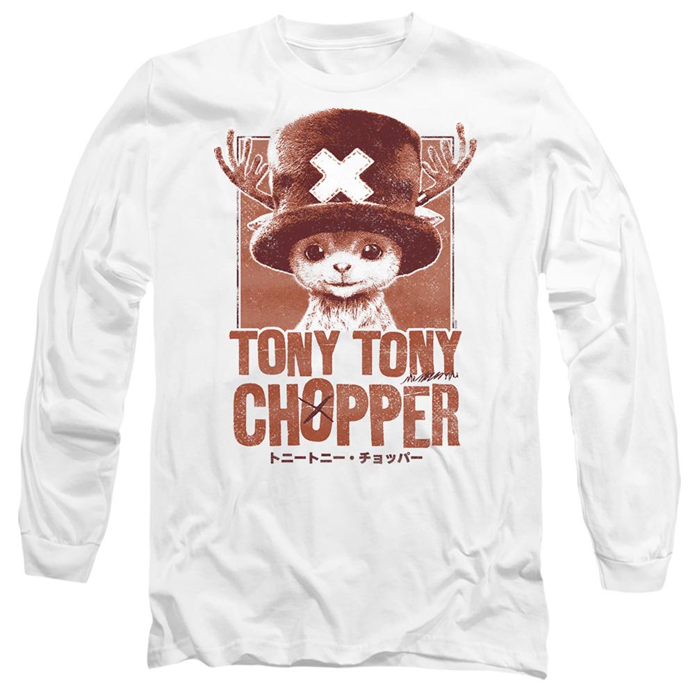 White - Front - One Piece Unisex Adult Tony Tony Chopper Tonal Long-Sleeved T-Shirt