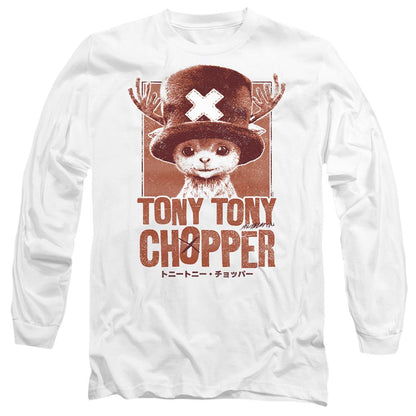 White - Front - One Piece Unisex Adult Tony Tony Chopper Tonal Long-Sleeved T-Shirt