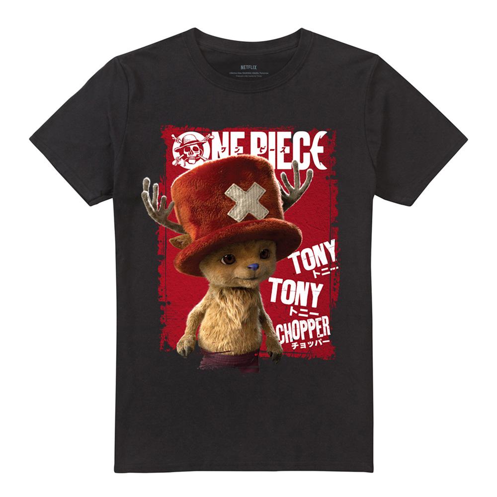 Black - Front - One Piece Unisex Adult Tony Tony Chopper T-Shirt