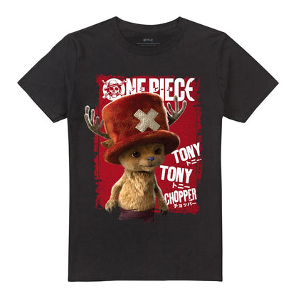 Black - Front - One Piece Unisex Adult Tony Tony Chopper T-Shirt