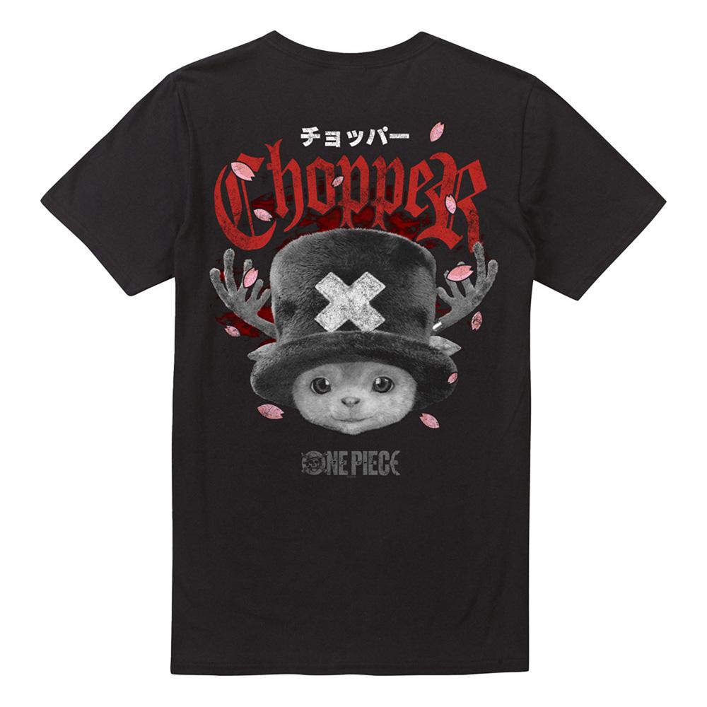 Black - Front - One Piece Unisex Adult Tony Tony Chopper Back Print T-Shirt