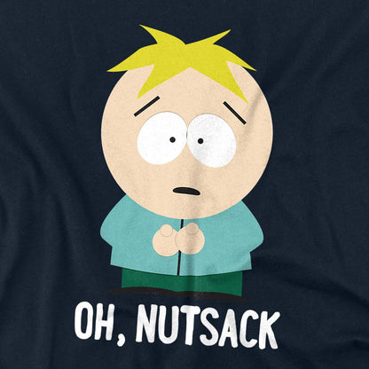 Navy - Side - South Park Unisex Adult Oh Nutsack T-Shirt