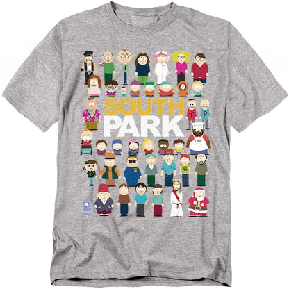 Athletic Heather - Front - South Park Unisex Adult Full Cast T-Shirt