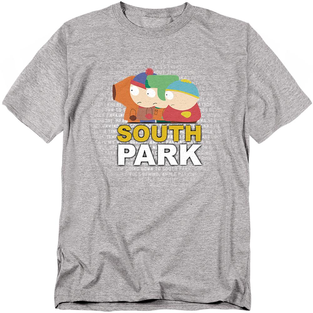 Athletic Heather - Front - South Park Unisex Adult Lyrics T-Shirt