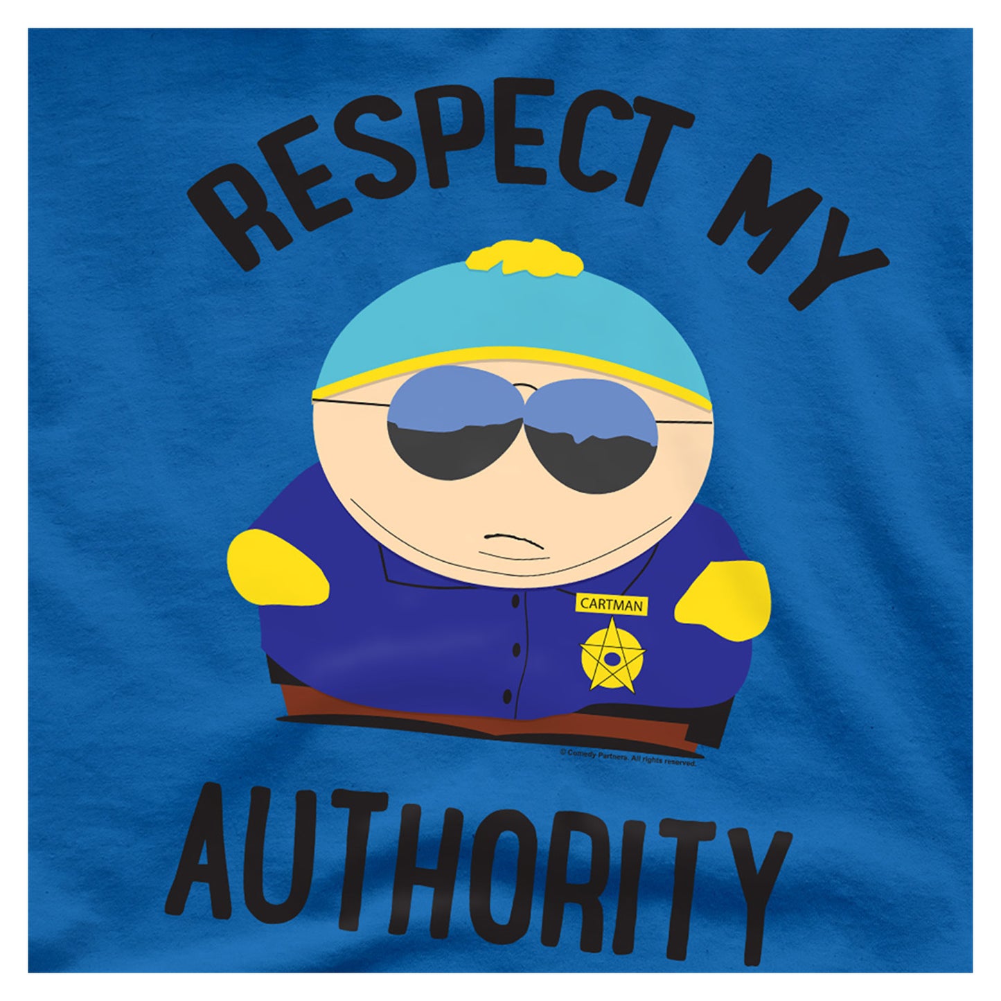 Royal Blue - Side - South Park Unisex Adult Respect My Authority T-Shirt