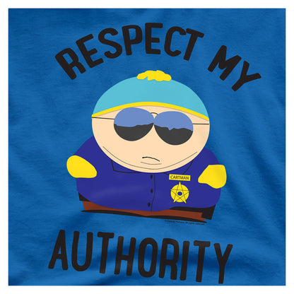 Royal Blue - Side - South Park Unisex Adult Respect My Authority T-Shirt
