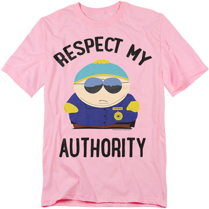 Pink - Front - South Park Unisex Adult Respect My Authority T-Shirt