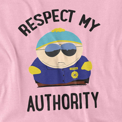 Pink - Side - South Park Unisex Adult Respect My Authority T-Shirt