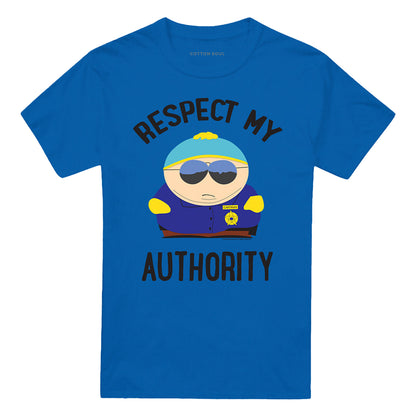 Royal Blue - Front - South Park Unisex Adult Respect My Authority T-Shirt