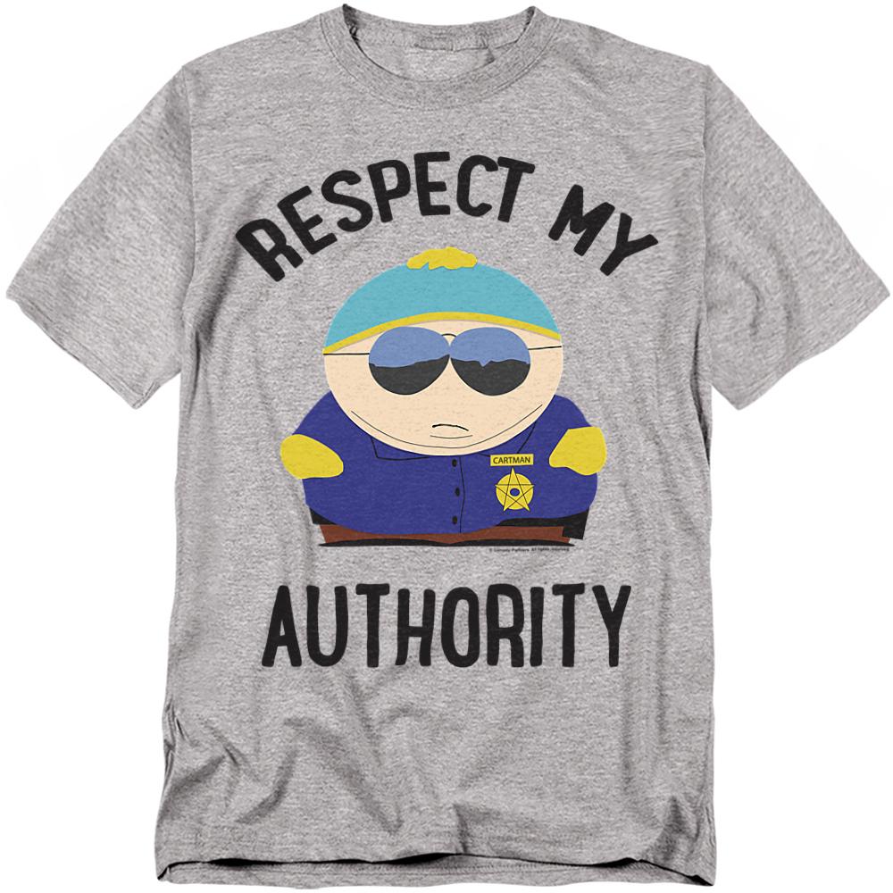 Athletic Heather - Front - South Park Unisex Adult Respect My Authority T-Shirt