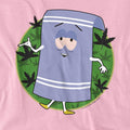 Pink - Side - South Park Unisex Adult Towelie T-Shirt